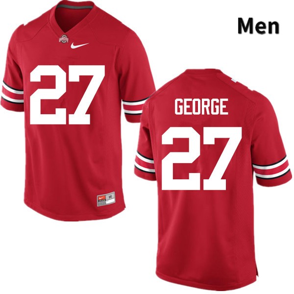 Ohio State Buckeyes Eddie George Men's #27 Red Game Stitched College Football Jersey